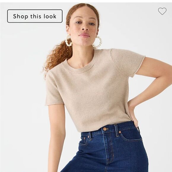 J. Crew Relaxed cashmere T-shirt* - Picture 1 of 6